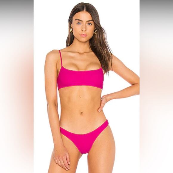 Frankie’s Bikinis Boots Ribbed Bralette Bikini top small NWT - Picture 1 of 7